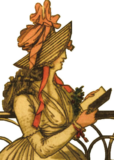 dSarcenet hat trimmed with gauze handkerchief, 1794